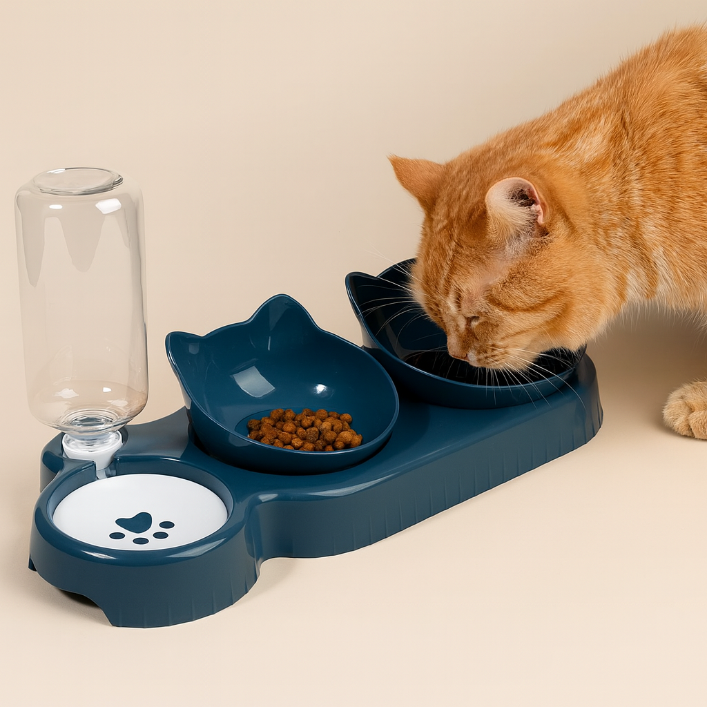 Gamelle double avec distributeur d'eau